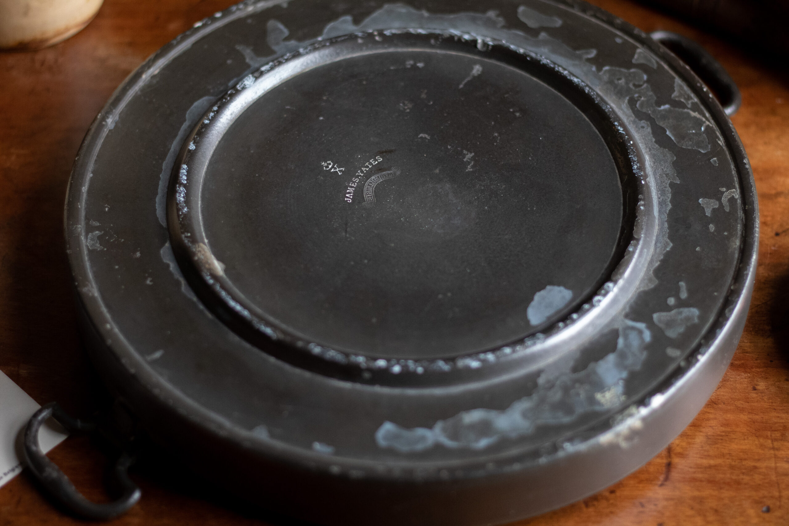 Antique Pewter Plate Warmer Tobias Interiors